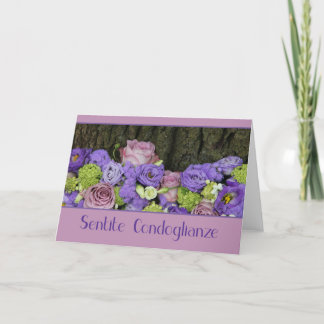 Rose des italienischen Beileids - sentite condogli Karte