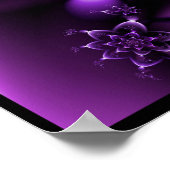 Rose des lila Fraktals Poster (Ecke)