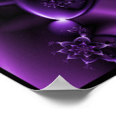 Rose des lila Fraktals Poster (Ecke)