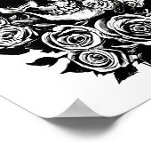 Rose des menschlichen Schädels erhalten Original-T Poster (Ecke)