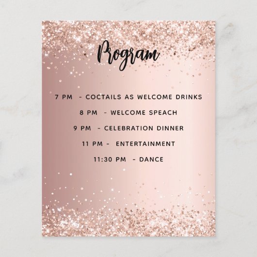 Rose des Menüprogramms zum Geburtstag Flyer (Hinten)