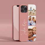 Rose des modernen Fotos Rosa Anfangsmonogramm Case-Mate iPhone Hülle<br><div class="desc">Modernes Foto Collage Rose rosa erste monogramm Design. Ein modernes Design Multi-Foto Design. Ändern Sie die Farbe,  um sie anzupassen. Teil einer Sammlung.</div>