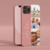 Rose des modernen Fotos Rosa Anfangsmonogramm Case-Mate iPhone Hülle
