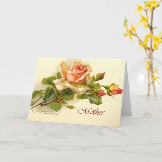 Rose des Muttertags - Karte (Gelbe Blume)