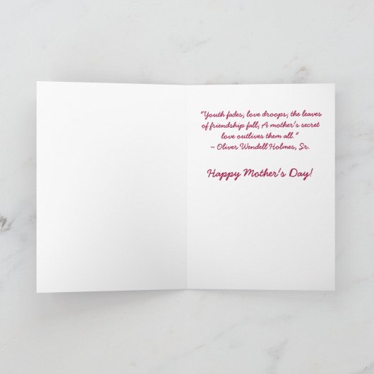 "Rose des Muttertags" Karte (Innenseite)