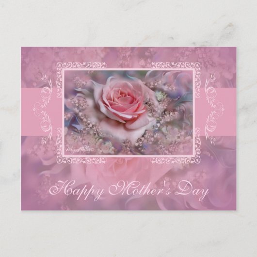 Rose des Muttertags Postkarte (Vorderseite)