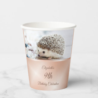 Rose des niedlichen Igels Gold | Benutzerdefiniert Pappbecher