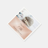 Rose des niedlichen Igels Gold | Benutzerdefiniert Serviette (Ecke)