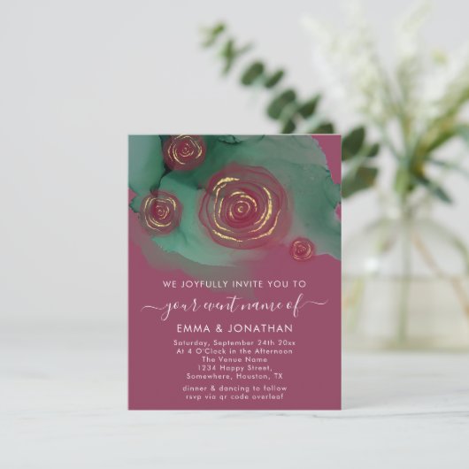 Rose des QR-Codes für Flora und Fauna (Stehend Vorderseite)