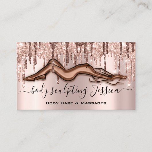 Rose des QRCode-Logos für Körperpflege Rosa Visitenkarte (Vorderseite)