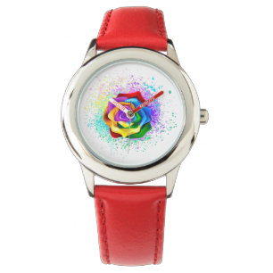 Rose des Regenbogens Armbanduhr