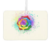 Rose des Regenbogens Autolufterfrischer (Rückseite)