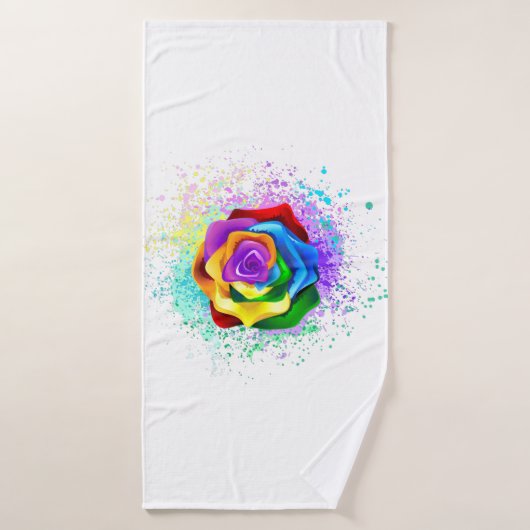 Rose des Regenbogens Badehandtuch (Badehandtuch)