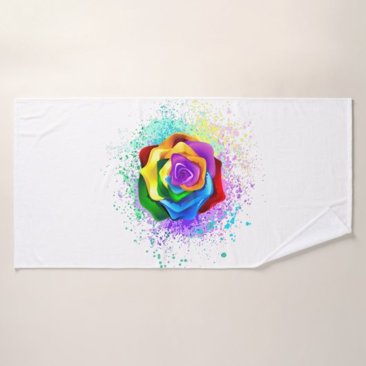 Rose des Regenbogens Badehandtuch (Badehandtuch)