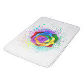 Rose des Regenbogens Badematte (Schrägansicht)