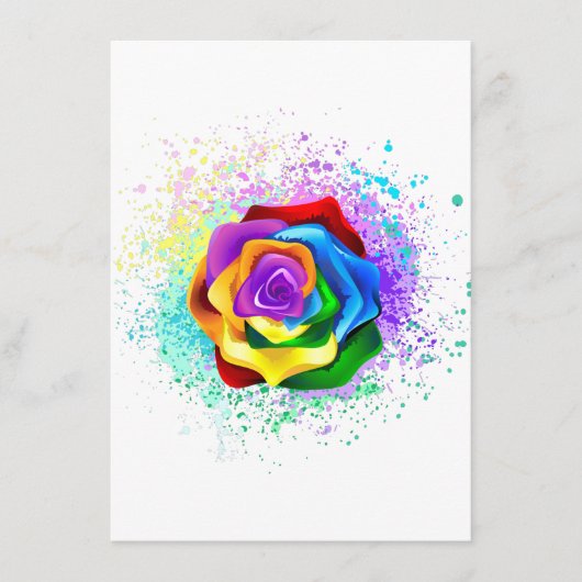 Rose des Regenbogens Begleitkarte (Vorderseite)