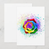 Rose des Regenbogens Begleitkarte (Vorne/Hinten)
