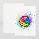 Rose des Regenbogens Begleitkarte (Vorne/Hinten)