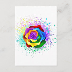 Rose des Regenbogens Begleitkarte