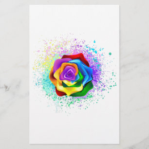 Rose des Regenbogens Briefpapier