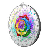 Rose des Regenbogens Dartscheibe (Vorderseite rechts)