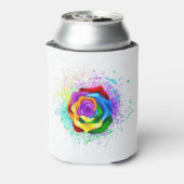 Rose des Regenbogens Dosenkühler (Kanne Rückseite)