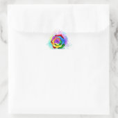 Rose des Regenbogens Dreieckiger Aufkleber (Tasche)