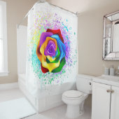 Rose des Regenbogens Duschvorhang (Beispiel)
