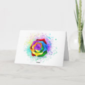 Rose des Regenbogens Einladung (Rückseite)
