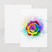 Rose des Regenbogens Einladung (Vorne/Hinten)