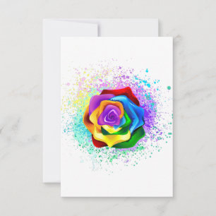 Rose des Regenbogens Einladung