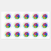 Rose des Regenbogens Etiketten (Blatt)