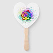 Rose des Regenbogens Fächer (Rückseite)