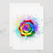 Rose des Regenbogens Feiertagskarte (Vorne/Hinten)