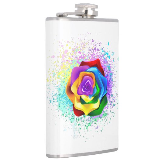 Rose des Regenbogens Flachmann (Rechts)