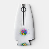 Rose des Regenbogens Flaschenkühler (Rückseite)