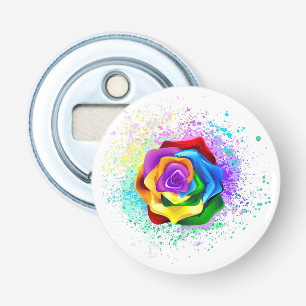 Rose des Regenbogens Flaschenöffner