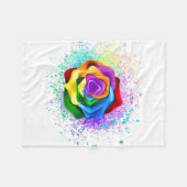 Rose des Regenbogens Fleecedecke (Vorderseite (Horizontal))