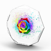 Rose des Regenbogens Fotoblock (Rechts)