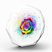 Rose des Regenbogens Fotoblock (Links)