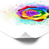 Rose des Regenbogens Fotodruck (Ecke)