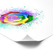 Rose des Regenbogens Fotodruck (Ecke)