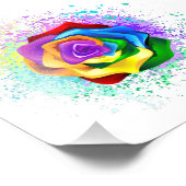 Rose des Regenbogens Fotodruck (Ecke)