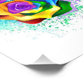 Rose des Regenbogens Fotodruck (Ecke)