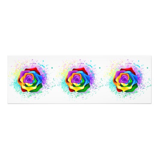 Rose des Regenbogens Fotodruck (Vorne)