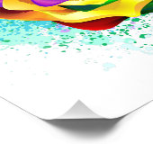 Rose des Regenbogens Fotodruck (Ecke)