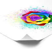 Rose des Regenbogens Fotodruck (Ecke)