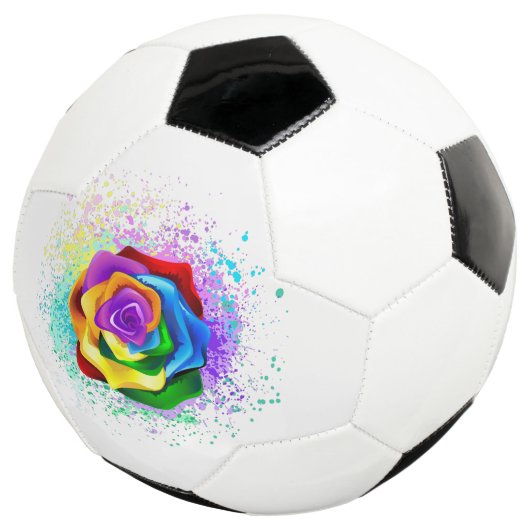 Rose des Regenbogens Fußball (Dreiviertel)