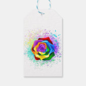 Rose des Regenbogens Geschenkanhänger (Rückseite)