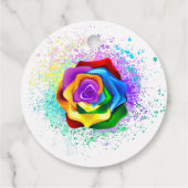 Rose des Regenbogens Geschenkanhänger (Rückseite)